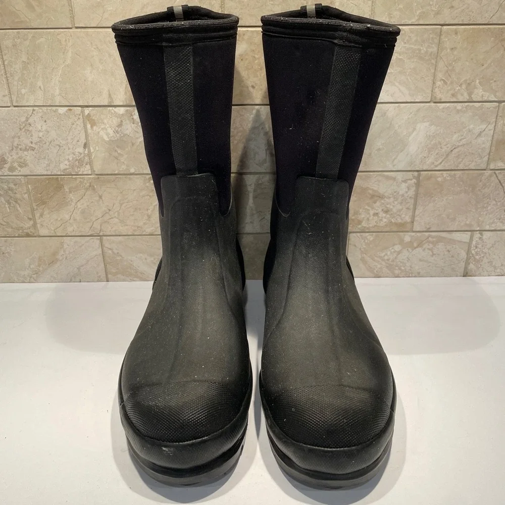 Muck Boot Company Chore Mens 10 Black Waterproof Rubber Neoprene Work Boots